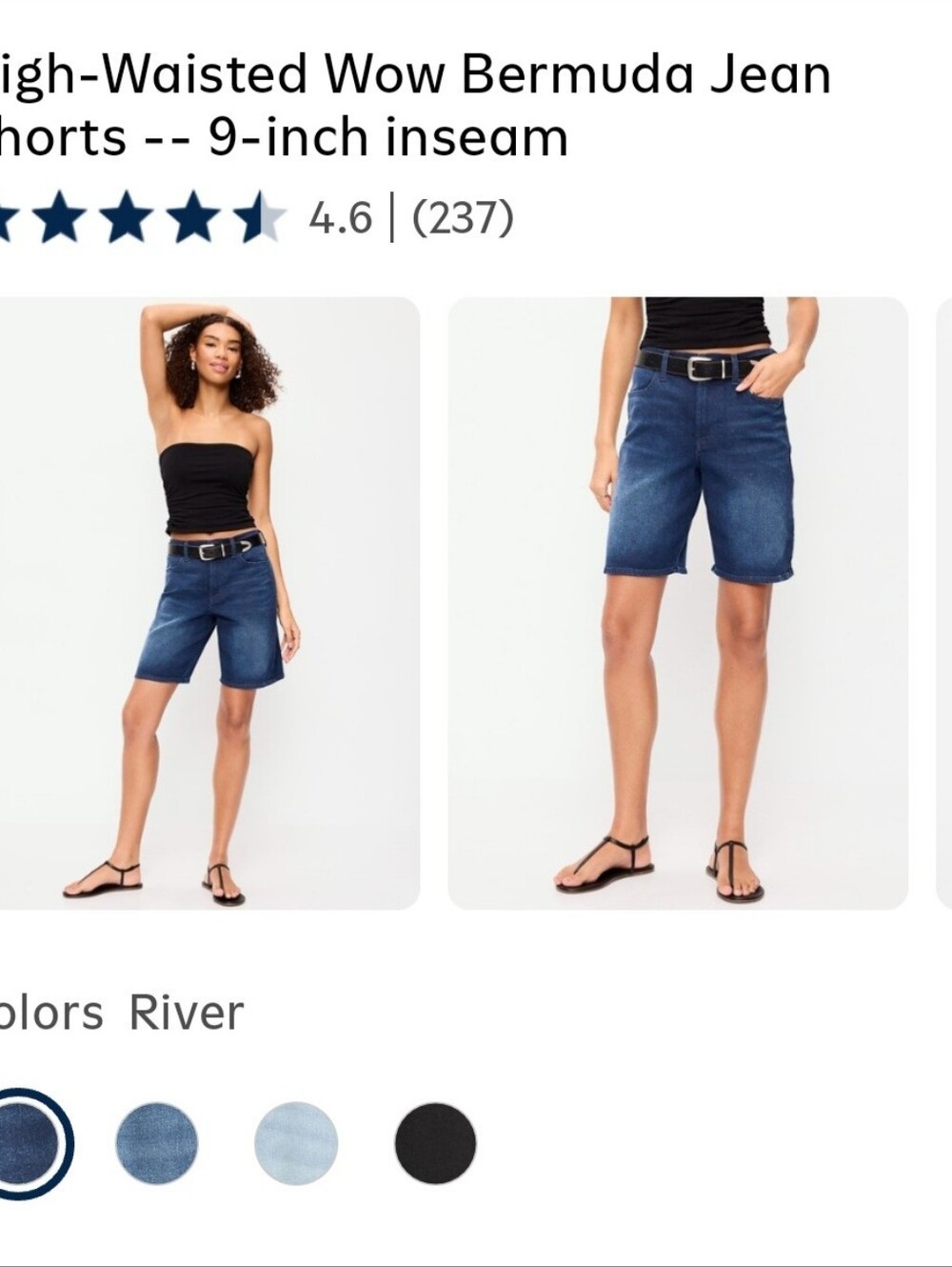 Old Navy Women's High Waisted Wow Bermuda Jean Short - Picture 10 of 10